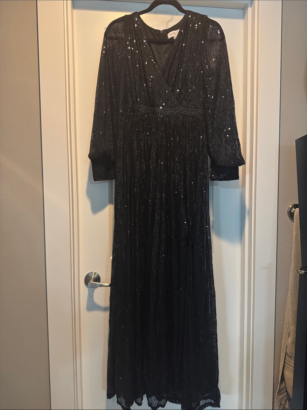 Black Sequin Maxi Dress - Elegant Evening Gown